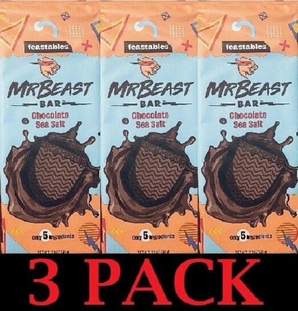 3 PACK Chocolate Sea Salt Bar 2.1 oz O92536