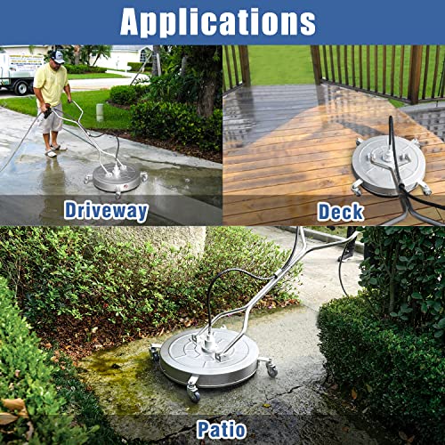 14 Inch Black Pressure Washer Surface Cleaner with 4 Wheels L800