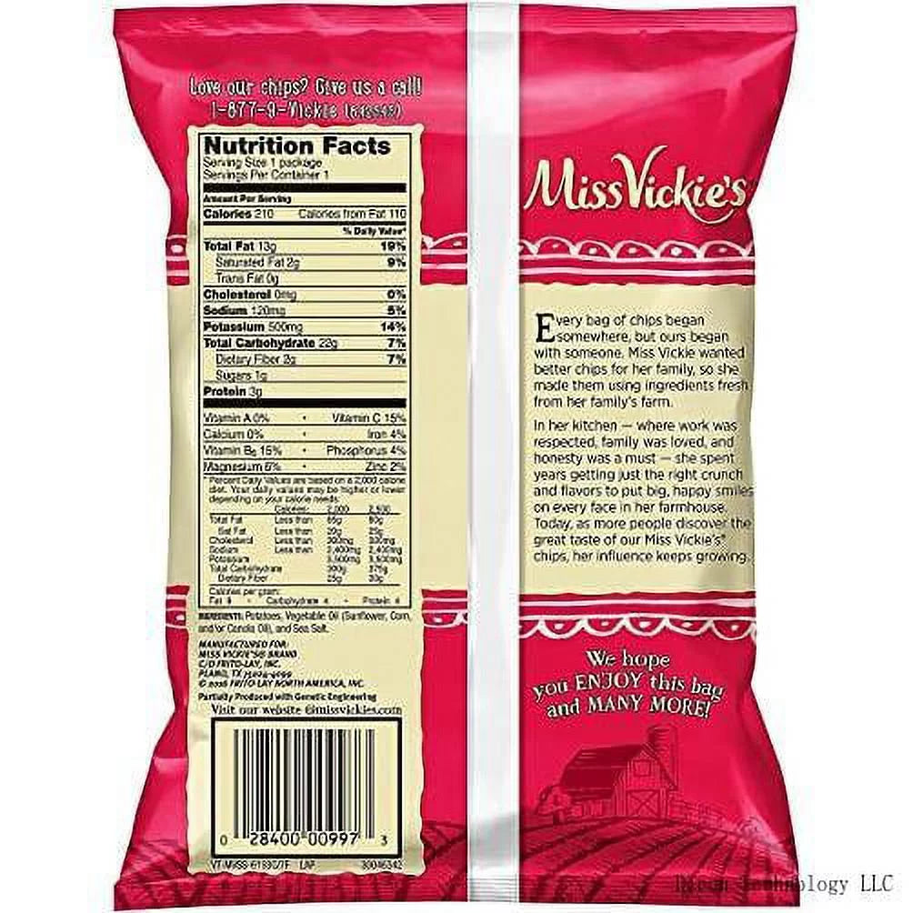 Sea Salt Kettle Cooked Potato Chips 1.375 Oz Bags Pack Of 16 X73135