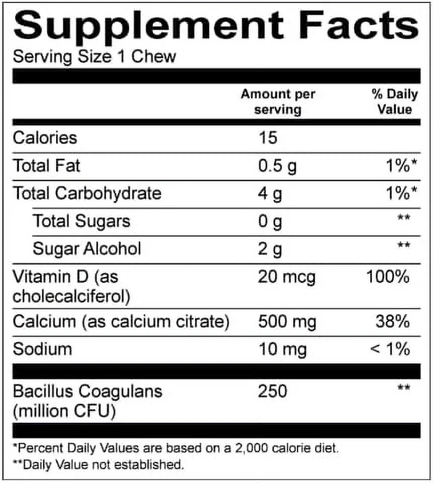 6-Month Supply Chewable Multivitamin with Iron and Calcium Citrate L976