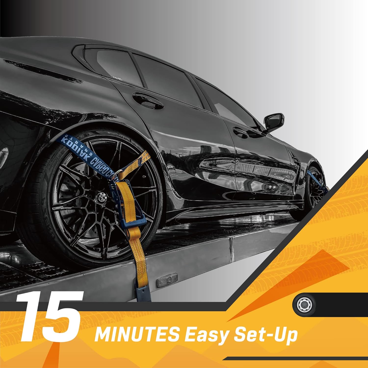4 Pack Ratchet Car Tie Down Strap with Flat Hooks 2" x 144'' Heavy Duty 10,000lbs Min Break Strength Tire Straps T196627