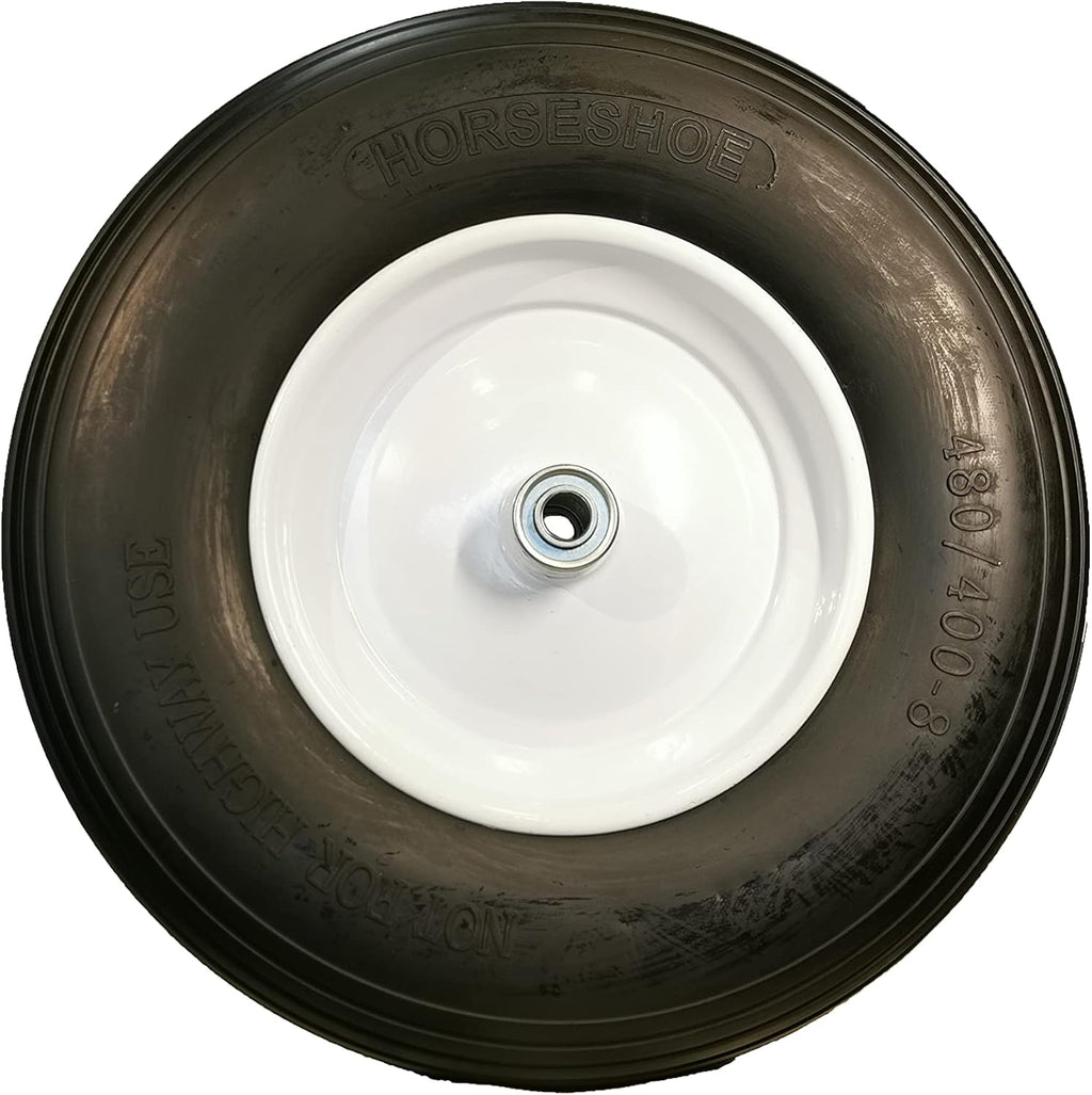 2 Pcs Flat Free Tire with Steel Rim V786684