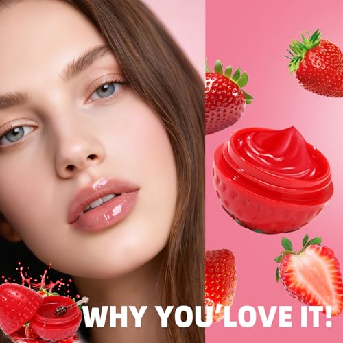 6 PCS Mini Strawberry Lemon Peach Cherry Moisturizing Lip Sleeping Mask Set Y763975