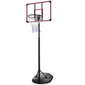 32" Backboard Basketball Goal Stand with Fillable Base and Wheels, 7.5-9.2ft Adjustable Height T98141