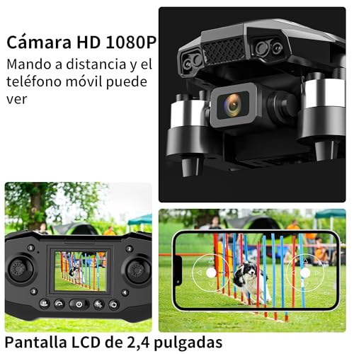 Drone with 2.4" Screen, Brushless Motor FPV Drone with Camera, 8GB SD Card A933