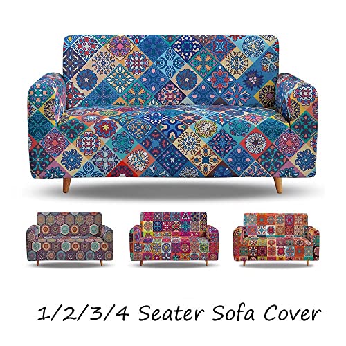 Orange Stretch Sofa Slipcover for 3-Seater S499