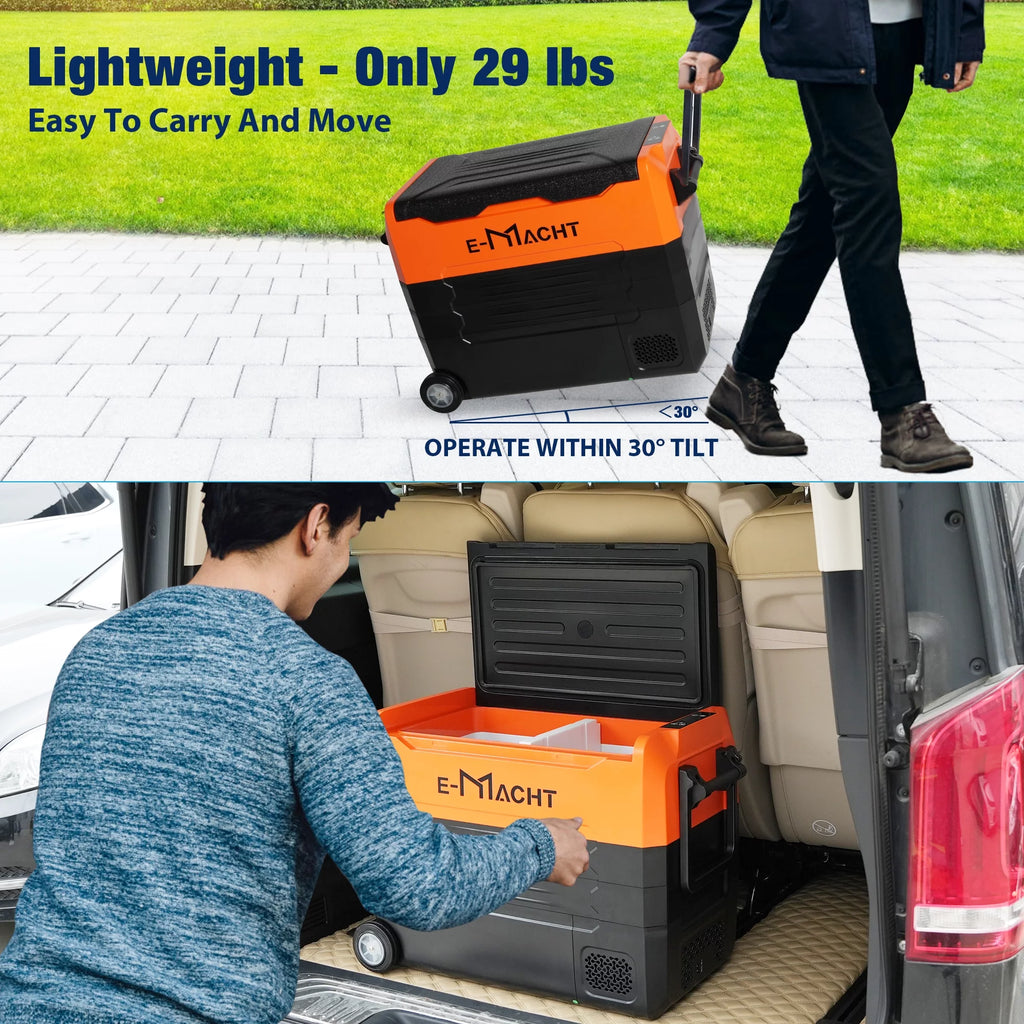 31.7Quart Dual Zone Portable Car Refrigerator with LED Light, 12/24V DC G236446