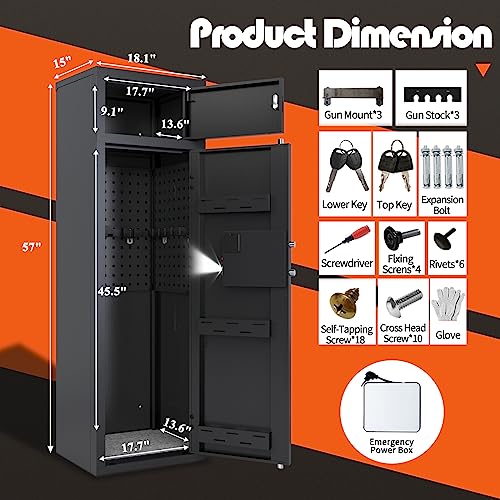 Grey Metal Gun Safe with Digital Keypad G4985