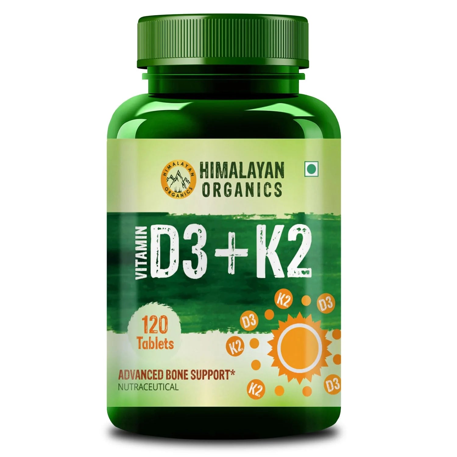 Vitamin D3 600 IU K2 MK7 Supplement 120 Veg Tablets O29073