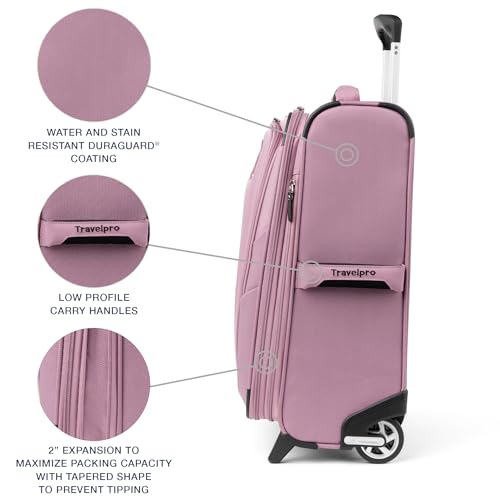 Burgundy Softside Expandable 2 Wheel Carry On Luggage Q39530