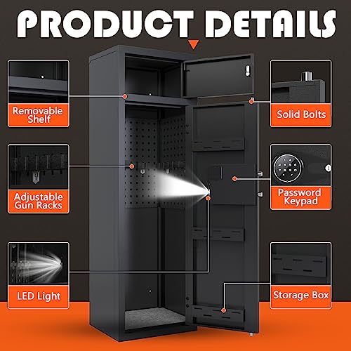 Grey Metal Gun Safe with Digital Keypad G4985