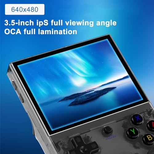 Black 3.5 Inch IPS Screen Retro Handheld Game Console with 64G TF Card C658600