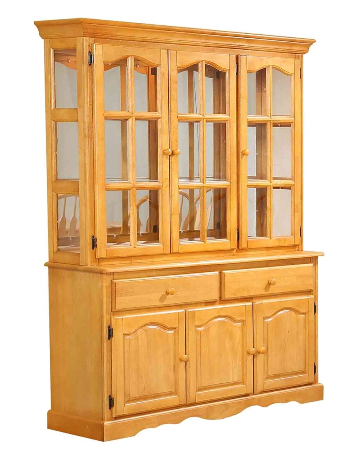 Oak Buffet and Lighted Hutch G507528
