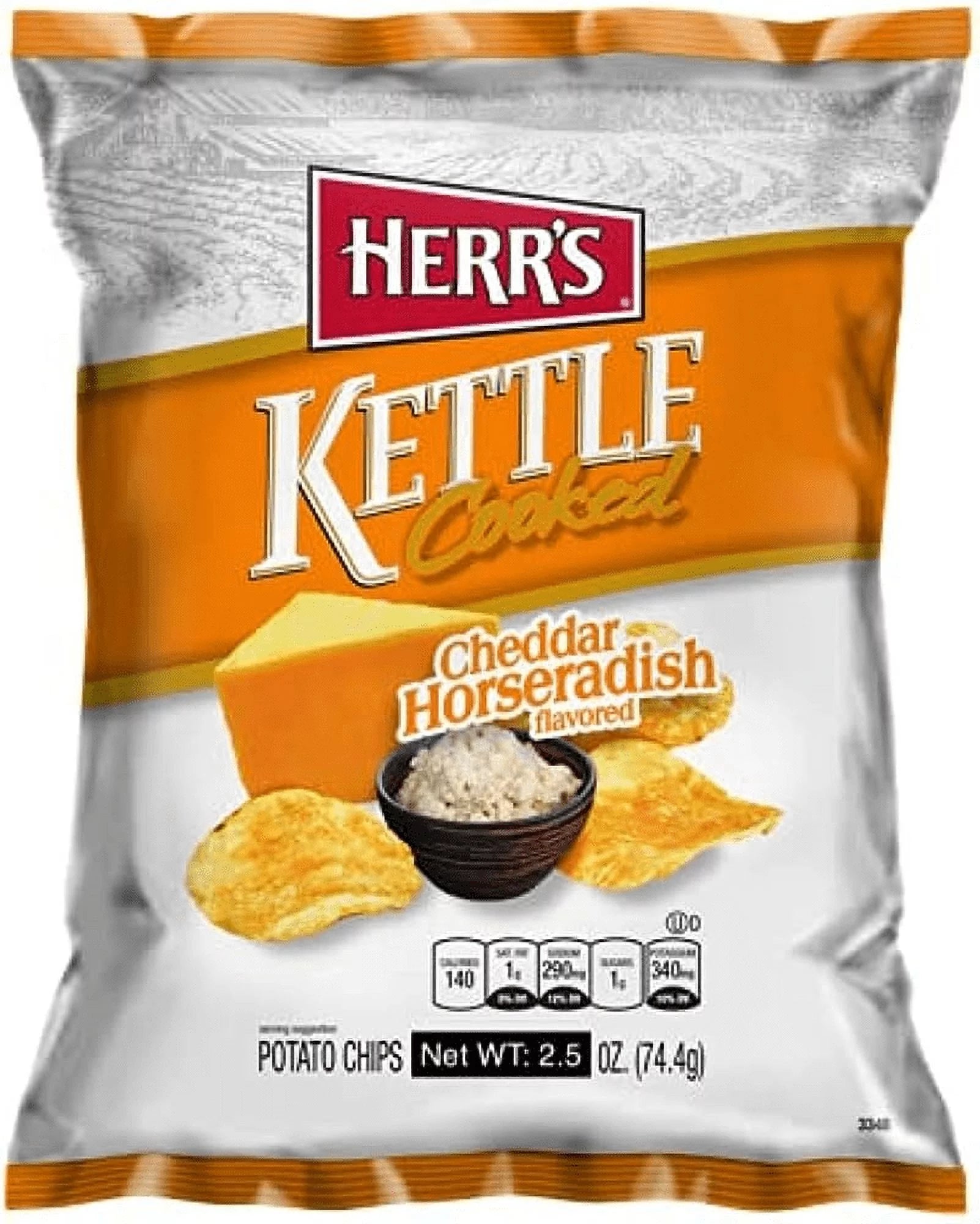 Cheddar Horseradish Kettle Cooked Potato Chips, 24-Pack 2.5 oz. Bags F9397