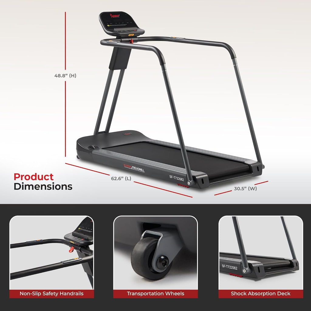 Treadmill with Extended Safety Handrails P274