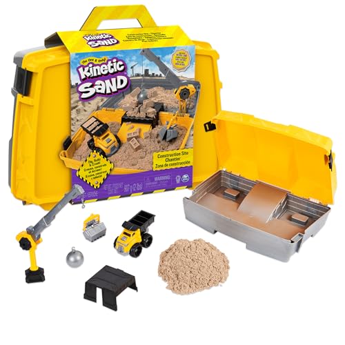 Construction Site Folding Sandbox with 2lbs Play Sand & Toy Truck C771871