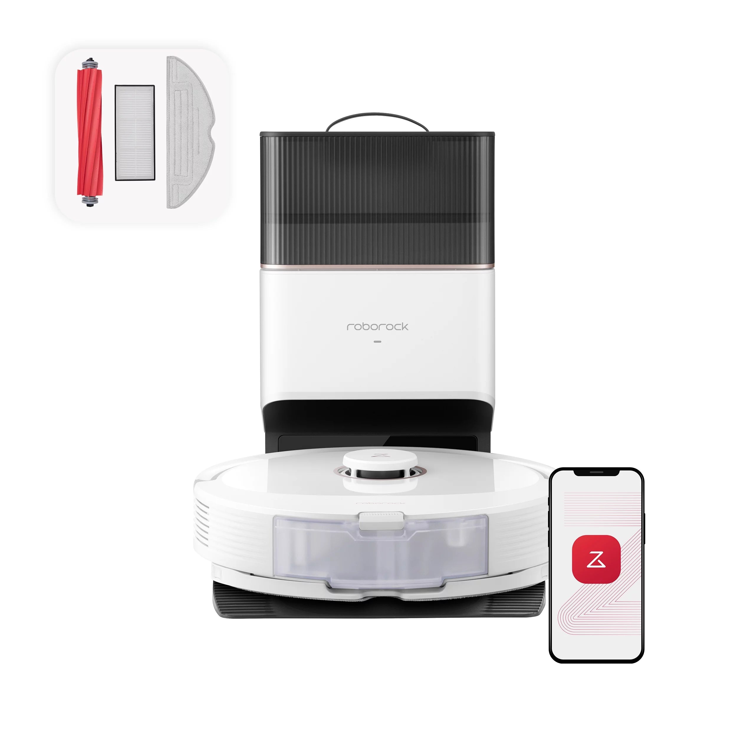 Robot Vacuum and Mop with Self-Emptying, LiDAR Navigation, 5500Pa Suction Power A49854