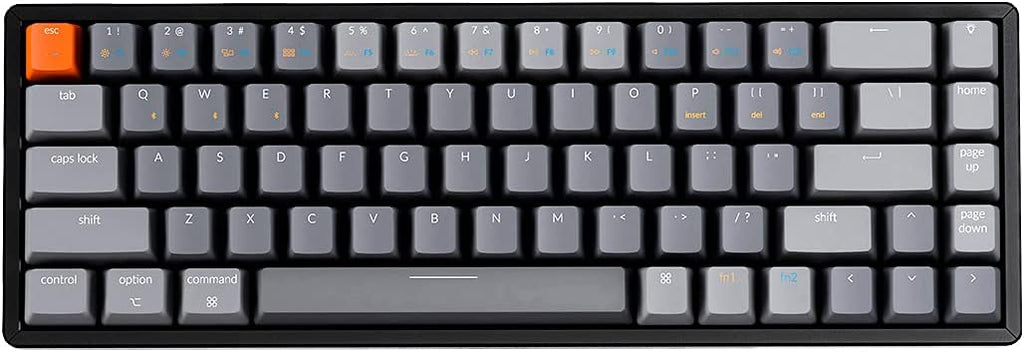 68-Key Wireless Bluetooth/USB Wired Mechanical Keyboard with Aluminum Frame Z86764