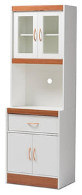 White Cherry Kitchen Cabinet and Hutch N956