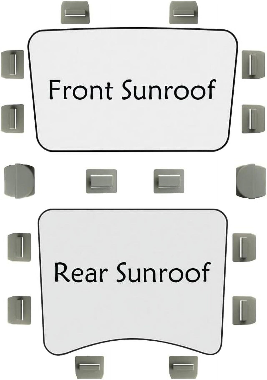 16 PCS White Sunshade Clips for Roof Shade E39515