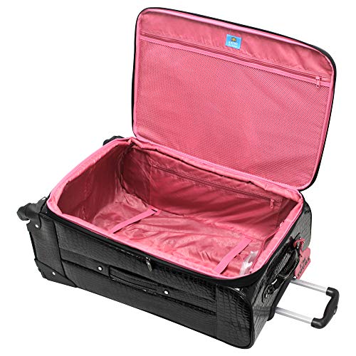 4 Piece Softside Expandable Lightweight Spinner Suitcases with Carry On and Suitcase L936082
