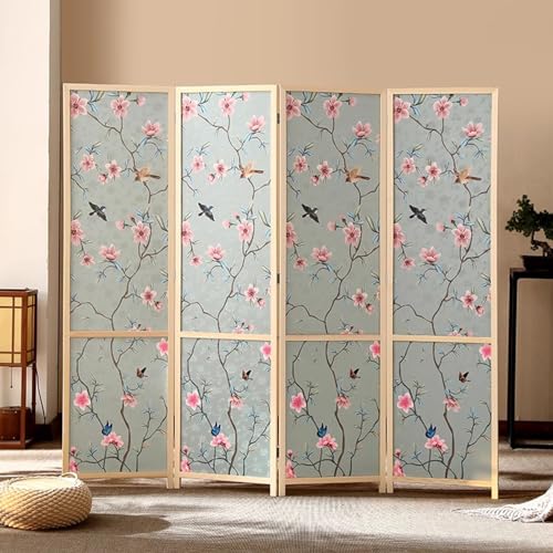 4 Panel Rustic Folding Room Divider, 6ft Tall S716536