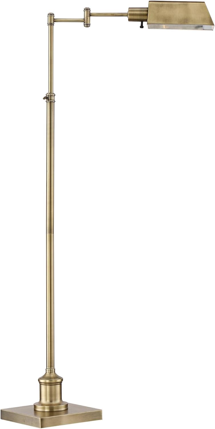 Aged Brass Metal Floor Lamp with USB Charging Port F975052