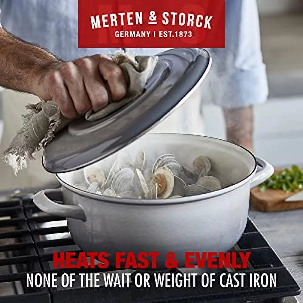 Round 5.3QT Enameled Iron Dutch Oven Pot with Lid U54743