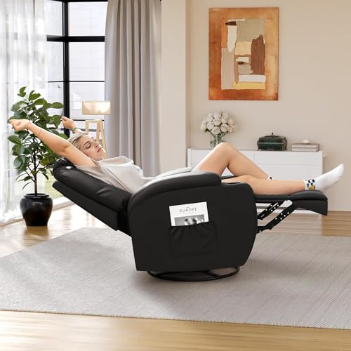 Black PU Leather Power Lift Recliner Chair with Massage O440