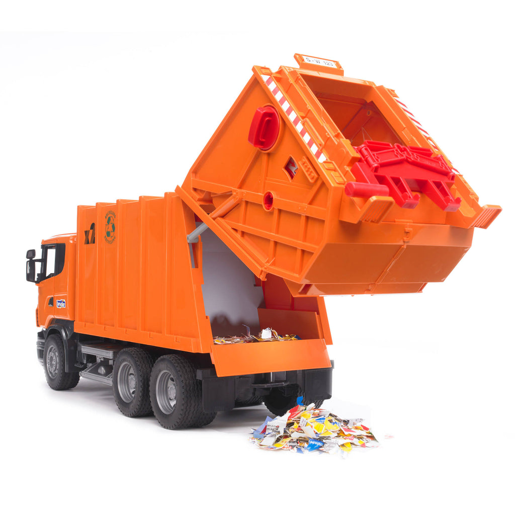 Orange Garbage Truck D29218