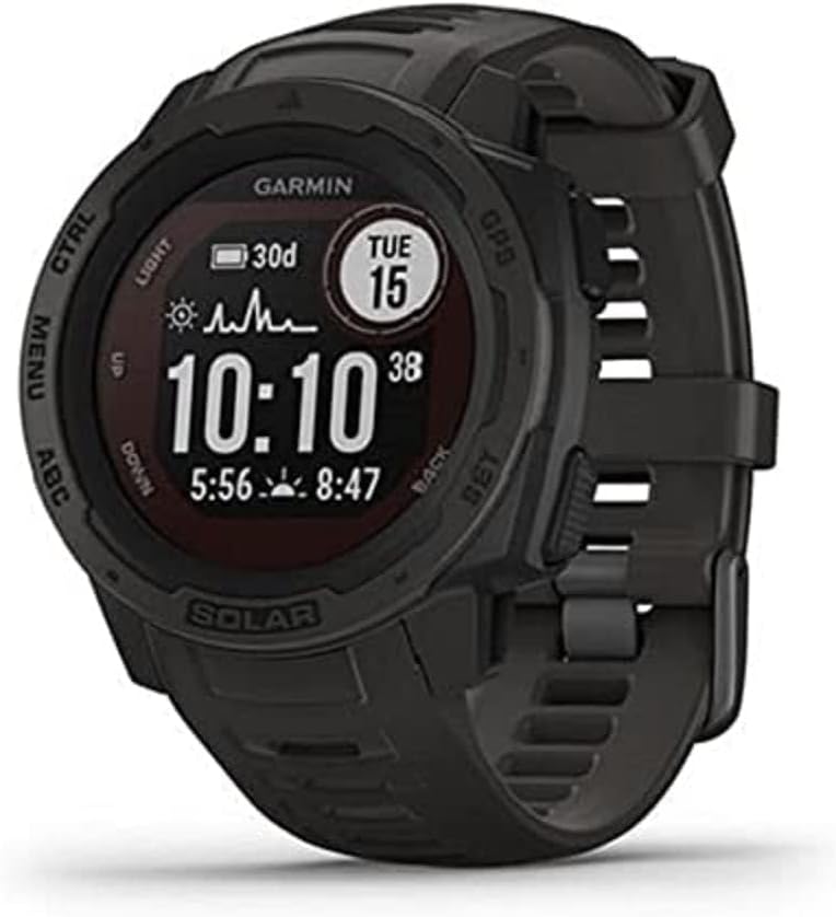 Graphite Solar-Powered Rugged Outdoor Smartwatch I28004