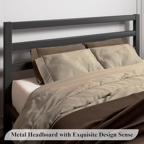 Black Full Size Metal Platform Bed Frame F565688