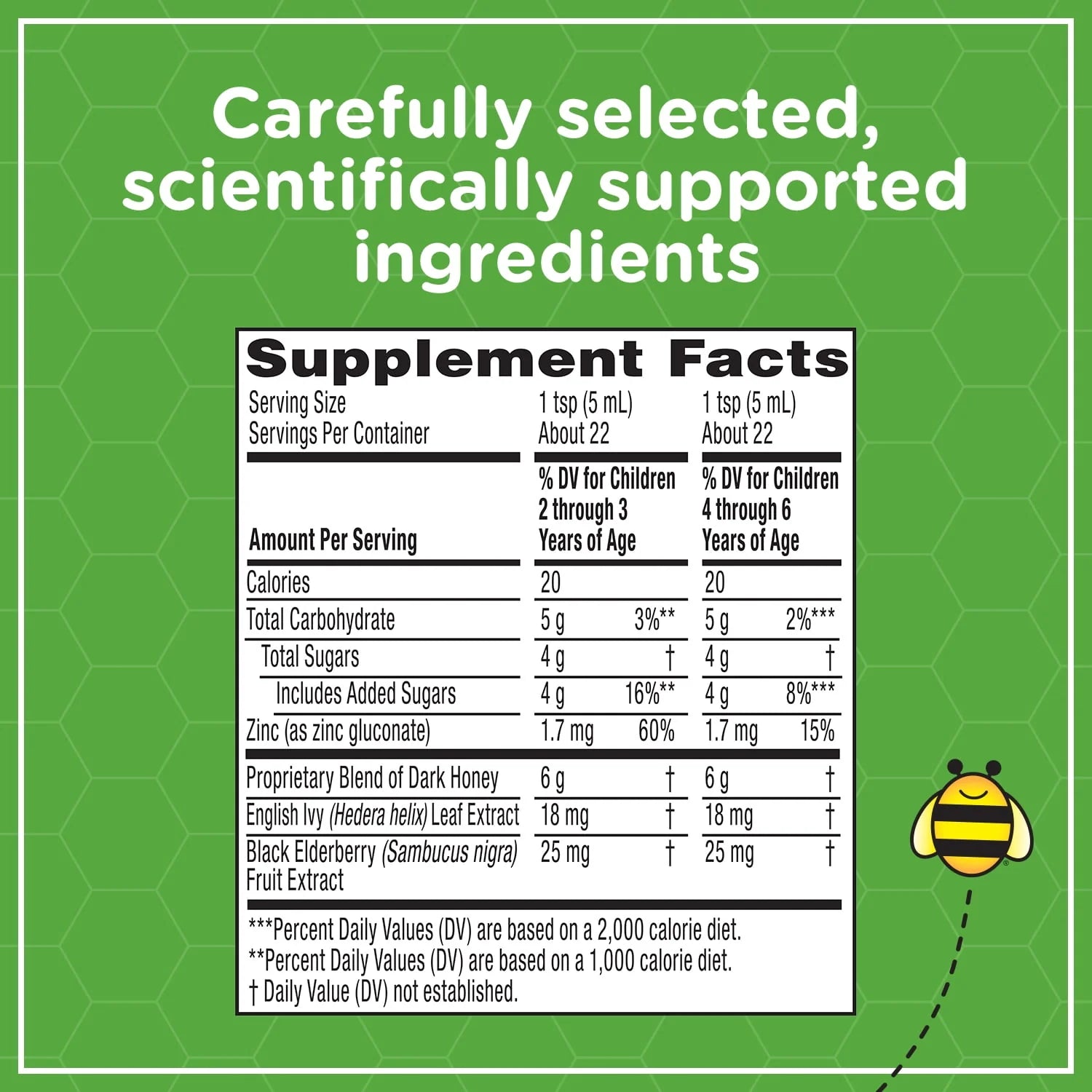Kids Cough + Mucus Daytime with Honey, Ivy Leaf, Zinc & Elderberry, Mixed Berry, 4FL Oz G708753
