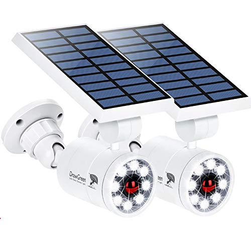 1400-Lumen 9W Aluminum Solar Flood Security Spotlights K2943