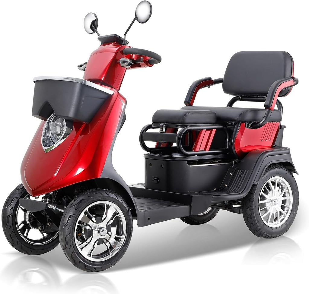 Red Heavy Duty Double Seat Mobility Scooter E523945