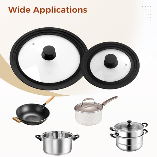Universal Lid for Pans Pots, Stainless Steel Pan Lid Cover T67078