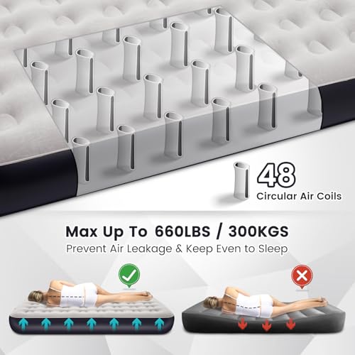 Queen Air Mattress with Built-in Battery Pump W7415