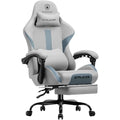 Coal-Black Gaming Chair with Foot Rest D70599
