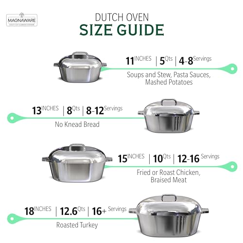 5 Quart Oval Cast Aluminum Dutch Oven with Lid U7095