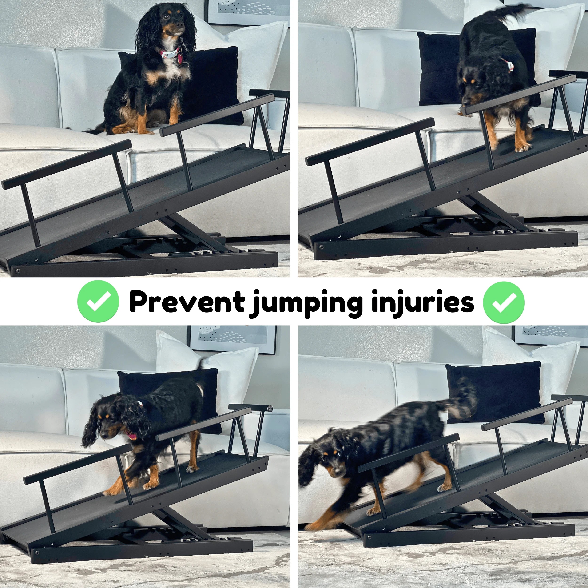 Adjustable 10" to 20" Anti Slip Pet Ramp for Couch S3970