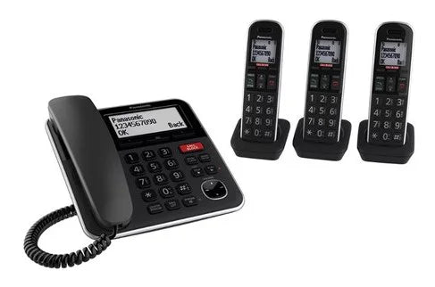 Refurbished Black Corded/Cordless Phone with Answering Machine H930740