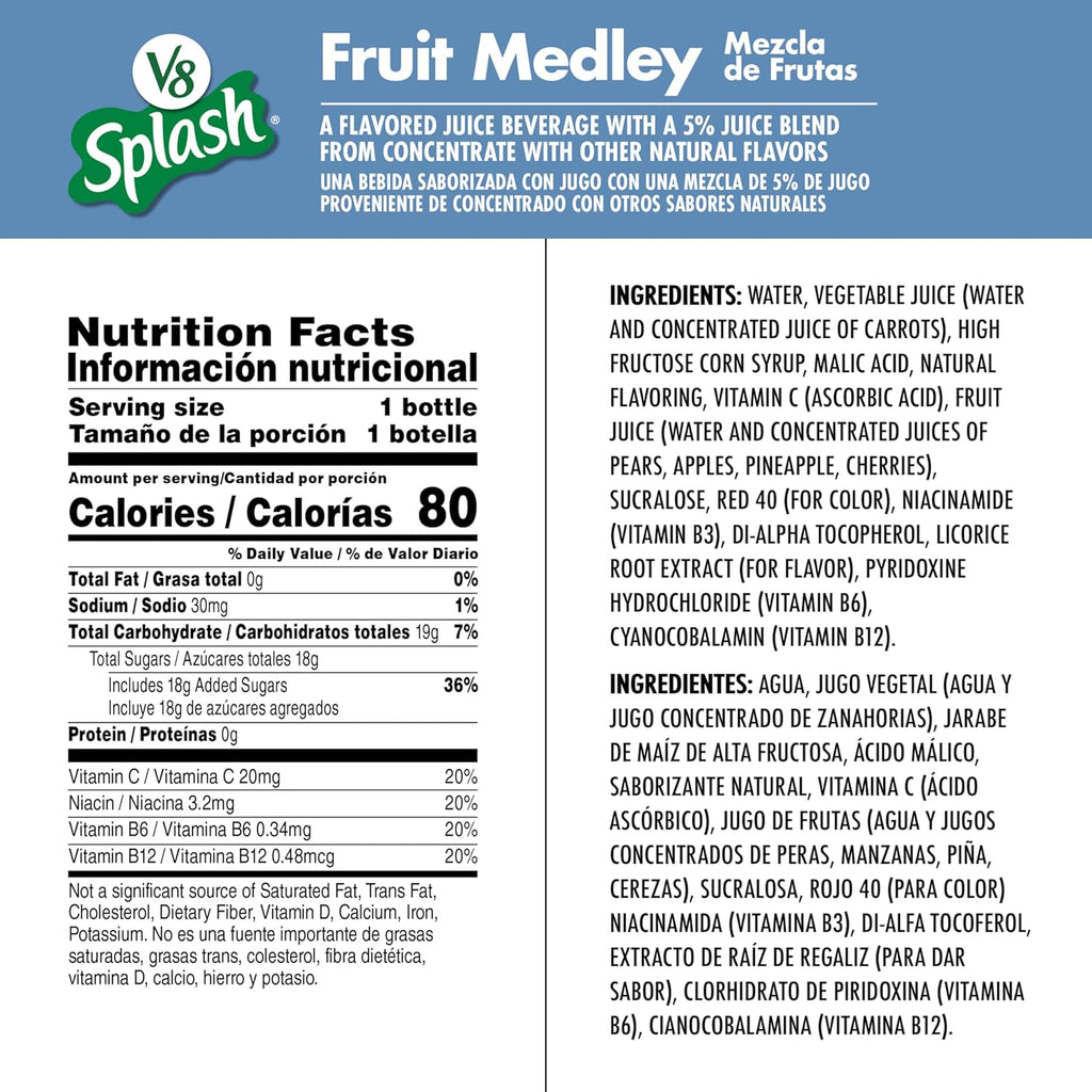 16 FL OZ Fruit Medley Flavored Juice Beverage (Pack of 12) H290