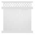 Vinyl Privacy Fence Panel Kit 6ft. H x 8ft. W White Q763054