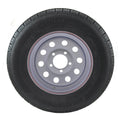 ST175/80R13 Trailer Tire on 5 Bolt White Mod Wheel X7380