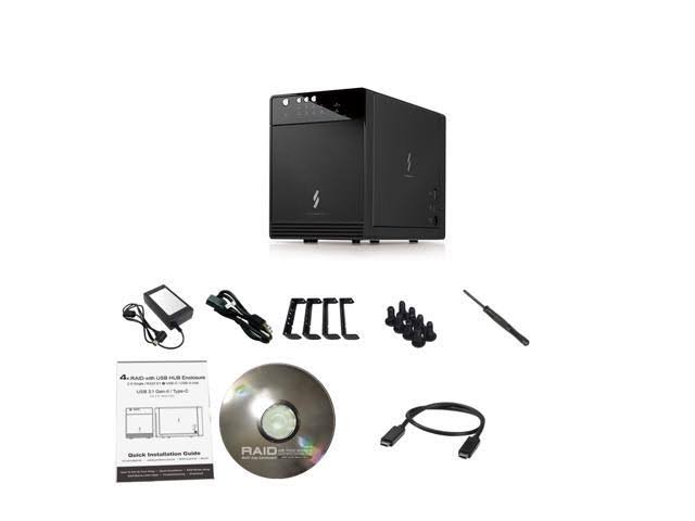 4 Bay 3.5 SATA Hard Drive Enclosure with USB 3.1 Hub A617635