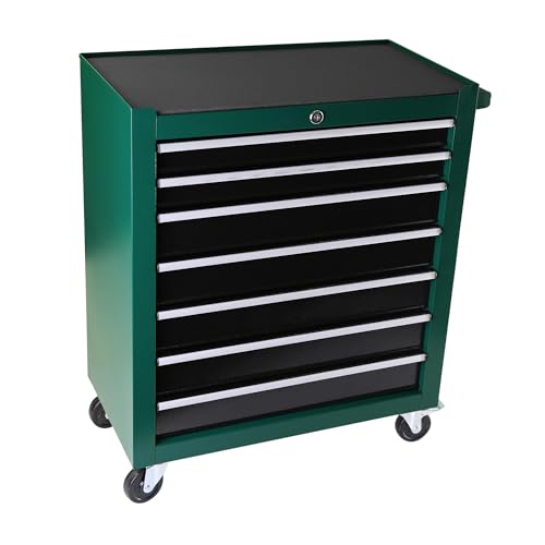 5 Drawers Blue & Grey Rolling Tool Chest with Wheels and 7 Extra Storage Boxes R448787
