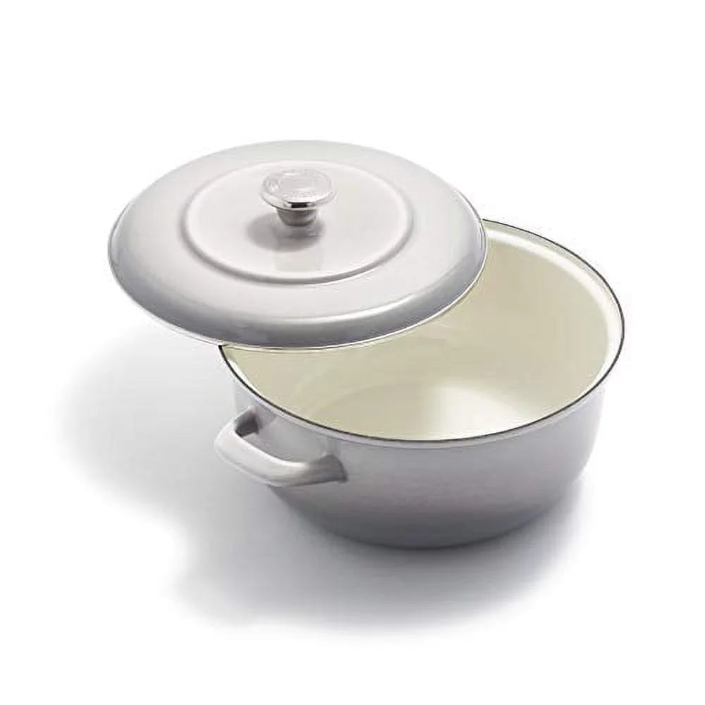 Round 5.3QT Enameled Iron Dutch Oven Pot with Lid U54743
