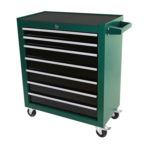 5 Drawers Blue & Grey Rolling Tool Chest with Wheels and 7 Extra Storage Boxes R448787