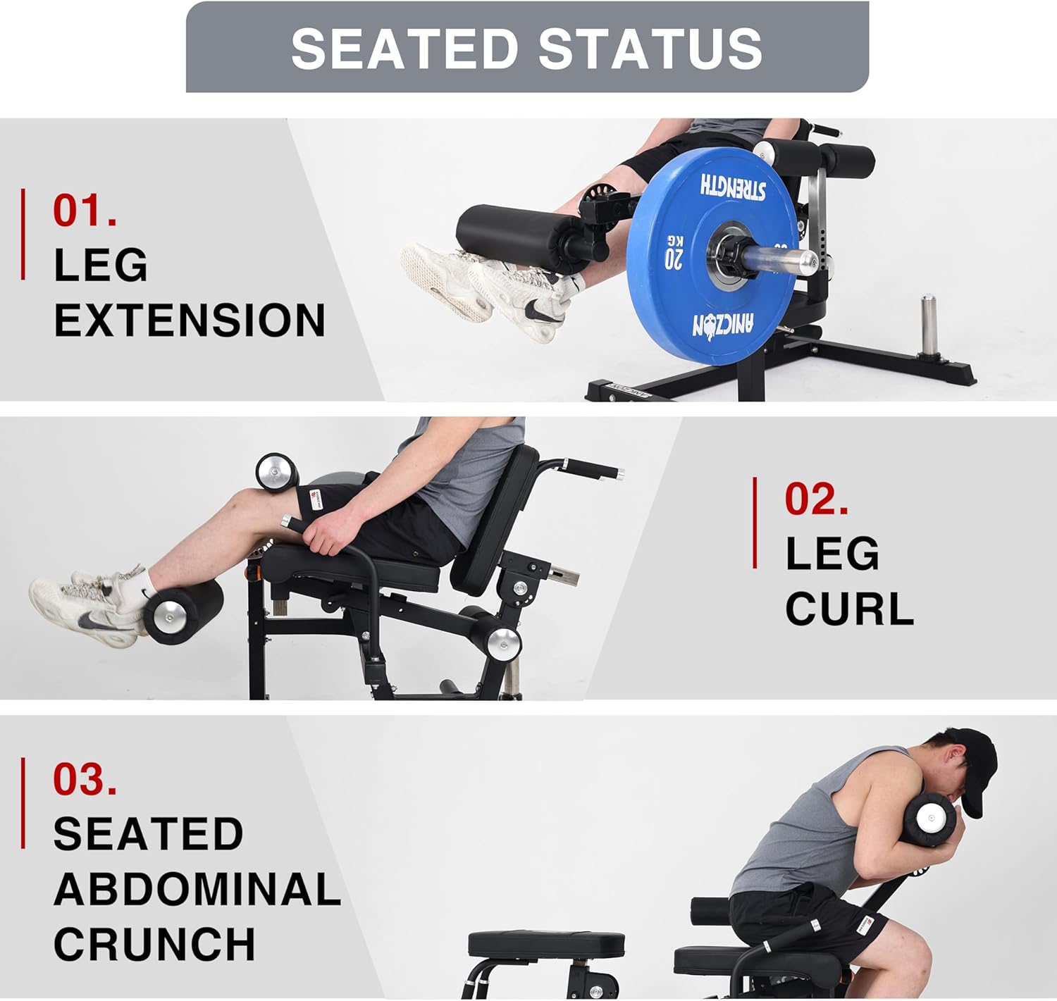 Leg Extension and Curl Machine with Adjustable Seat Q57952