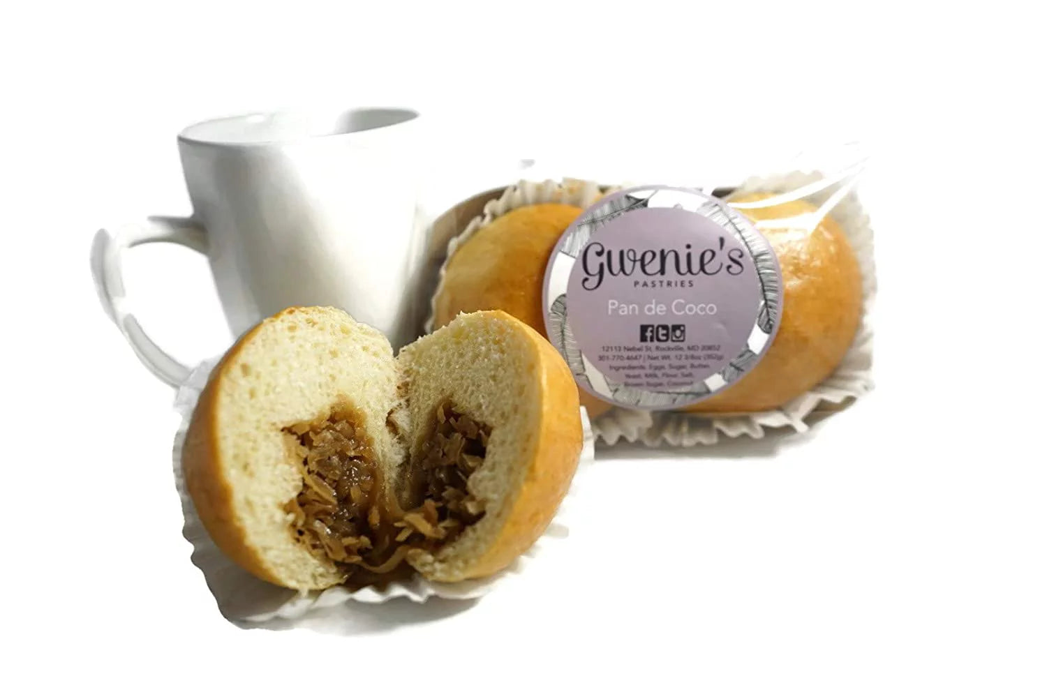 4 Pack Pan De Coco (2 Pieces Per Pack) J6696